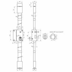 THIRARD - Serrure En Applique Targa A2P* à Fouillot, Gauche, 3 Pts, Transit2 30x70mm, 50mm Max, Axe 45mm, Or, 4 Clés -THIRARD Soldes 61870660 3