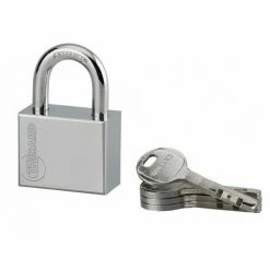 THIRARD Cadenas DISK Rectangle En Acier Chromé - Disques - 4 Clés L : 40 Mm Finition : Acier Chromé