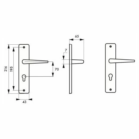 Poignée De Porte Intérieure Chrome DEMETER- Trou De Cylindre Par Thirard 4 Poignée De Porte Intérieure Chrome DEMETER- Trou De Cylindre Par Thirard – Image 2