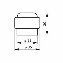 THIRARD Butoir De Sol à Visser D35 ∅ 35 Mm Finition : Marron/beige -THIRARD Soldes 62443277 2