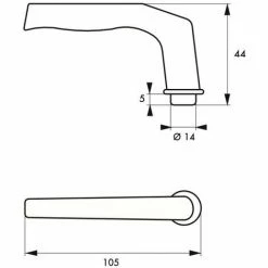 THIRARD Poignée De Porte D'entrée BÉQUILLE DOUBLE Carré 7 Mm 2 Portées -THIRARD Soldes 62535766 3