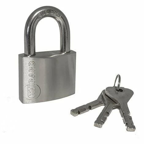 Cadenas Cinox 50mm - Corps Et Anse Inox - Thirard - Inox 3 Cadenas Cinox 50mm - Corps Et Anse Inox - Thirard - Inox