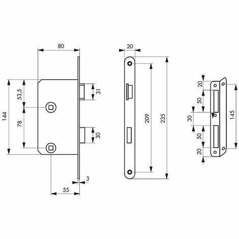 THIRARD Serrure à Encastrer Modèle Alsace - Gris/argent 4 THIRARD Serrure à Encastrer Modèle Alsace - Gris/argent – Image 2