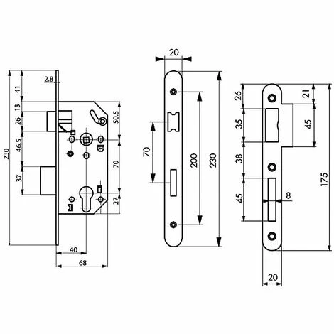 THIRARD Serrure à Encastrer Modèle Monomax - Gris/argent 4 THIRARD Serrure à Encastrer Modèle Monomax - Gris/argent – Image 2