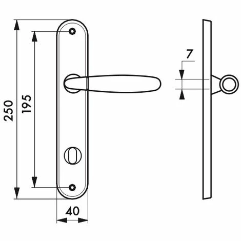 THIRARD - Ensemble De Poignées Pour Salle De Bain Mirella2 à Condamnation, Carré 7mm, Entr'axes 195mm, Chromé Brillant/satiné 3 THIRARD - Ensemble De Poignées Pour Salle De Bain Mirella2 à Condamnation, Carré 7mm, Entr'axes 195mm, Chromé Brillant/satiné