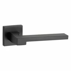 THIRARD - Paire De Béquilles Ginevra Pour Porte, Carré 7mm, Noir Mat