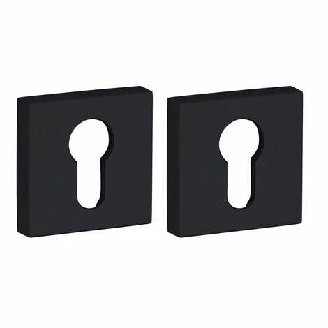 THIRARD - Paire De Rosaces Carrées Monza/Modena/Givrena, 50x50mm, Trou De Cylindre, Noir Mat 3 THIRARD - Paire De Rosaces Carrées Monza/Modena/Givrena, 50x50mm, Trou De Cylindre, Noir Mat