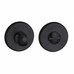 THIRARD - Paire De Rosaces Rondes Boston, Ø50mm, à Condamnation, Noir Mat