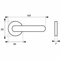 THIRARD - Paire De Béquilles Solis Pour Porte, Carré 7mm, Chromé Satiné