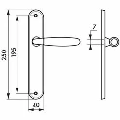 THIRARD - Ensemble De Poignées Pour Porte Intérieure Mirella2 Sans Trou, Carré 7mm, Entr'axes 195mm, Chromé Brillant/satiné -THIRARD Soldes 69498202 2