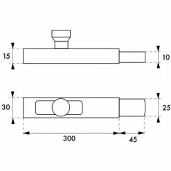 THIRARD - Verrou Vertical, à Souder, Hauteur 300mm, Pêne Plat Coulissant, Acier Zingué -THIRARD Soldes 69498203 2