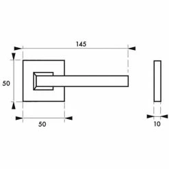 THIRARD - Paire De Béquilles Modena Pour Porte, Carré 7mm, Chromé Satiné -THIRARD Soldes 69498206 2