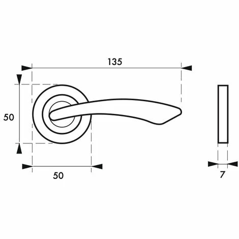 THIRARD - Paire De Béquilles Maxima Pour Porte, Carré 7mm, Chromé Brillant 3 THIRARD - Paire De Béquilles Maxima Pour Porte, Carré 7mm, Chromé Brillant