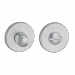 THIRARD - Paire De Rosaces Rondes Boston/Solis/Luxor/Mirella 2/Maxima, Ø50mm, à Condamnation, Chromé Satiné