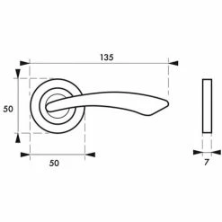 THIRARD - Paire De Béquilles Maxima Pour Porte, Carré 7mm, Chromé Satiné -THIRARD Soldes 69498215 2