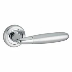 THIRARD - Paire De Béquilles Mirella2 Pour Porte, Carré 7mm, Chromé Brillant/satiné