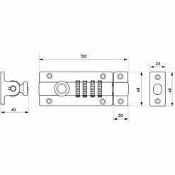 THIRARD - Targette à Combinaison, 4 Chiffres, Pêne Rond Coulissant, Gâche Fournie, Noir -THIRARD Soldes 69539564 2