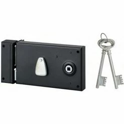 Serrure Horizontale époxy Noir 4 Gorges 140x82 Mm THIRARD à Fouillot C6 - Gauche - 000123