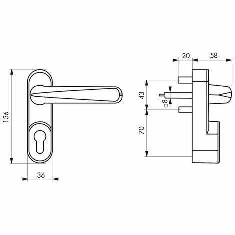 THIRARD - Poignée De Manoeuvre Extérieure, Sans Cylindre, Noir 4 THIRARD - Poignée De Manoeuvre Extérieure, Sans Cylindre, Noir – Image 2