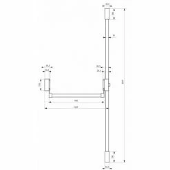 THIRARD - Serrure Anti-panique D-Cross Pour Porte D'entrée 1150mm Max, 2/3 Pts Haut Et Bas, Réversible, Noir -THIRARD Soldes 8904598 3