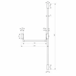 THIRARD - Serrure Anti-panique D-Cross Pour Porte D'entrée 1150mm Max, 2/3 Pts Haut Et Bas, Réversible, Blanc -THIRARD Soldes 8904600 3