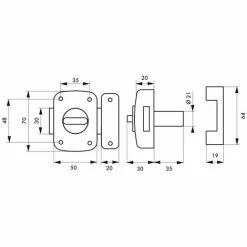 THIRARD - Verrou à Bouton Alouette Pour Porte Intérieure, Cylindre 35mm, Acier, 3 Clés, époxy Argent 5 THIRARD - Verrou à Bouton Alouette Pour Porte Intérieure, Cylindre 35mm, Acier, 3 Clés, époxy Argent -THIRARD Soldes 8904642 2