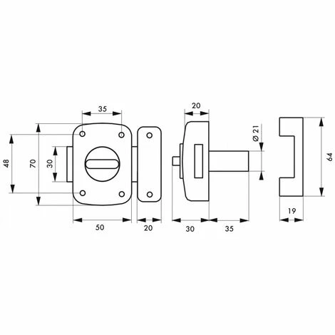 THIRARD - Verrou à Bouton Alouette Pour Porte Intérieure, Cylindre 35mm, Acier, 3 Clés, époxy Argent 4 THIRARD - Verrou à Bouton Alouette Pour Porte Intérieure, Cylindre 35mm, Acier, 3 Clés, époxy Argent – Image 2