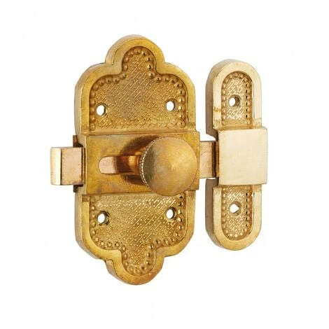 THIRARD - Verrou De Meuble Louis XVI, 40x80mm, Laiton Patiné 3 THIRARD - Verrou De Meuble Louis XVI, 40x80mm, Laiton Patiné