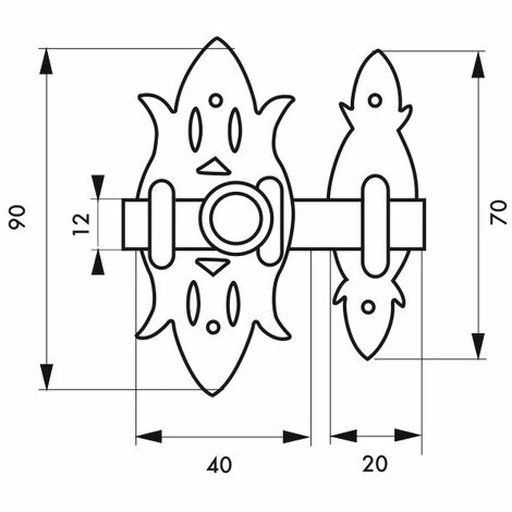THIRARD - Verrou De Meuble Rustique, 40x130mm, Fer Noir 4 THIRARD - Verrou De Meuble Rustique, 40x130mm, Fer Noir – Image 2