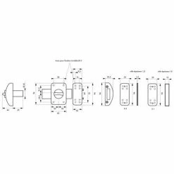 THIRARD - Verrou à Bouton Design 5 Pour Porte D'entrée, Cylindre 45mm, Acier, 3 Clés, Blanc -THIRARD Soldes 8904701 3