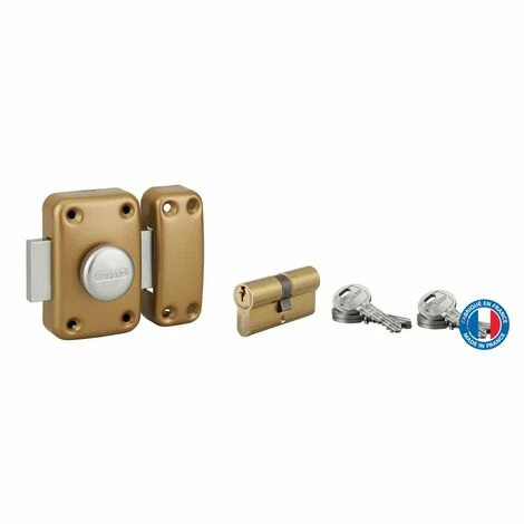 THIRARD - Lot Verrou à Bouton Capital Cylindre 45mm + Cylindre HG 30x30mm, 6 Clés 6 THIRARD - Lot Verrou à Bouton Capital Cylindre 45mm + Cylindre HG 30x30mm, 6 Clés – Image 4