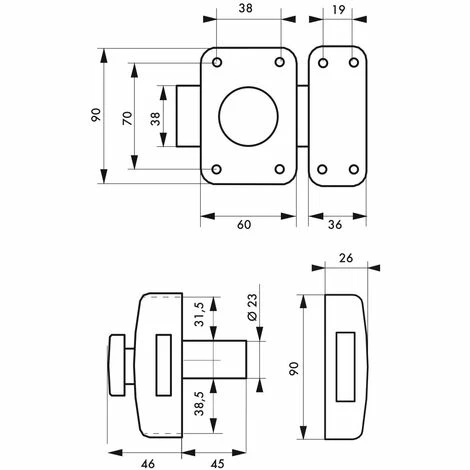 THIRARD - Paire De Verrous Capital Pour Porte D'entrée, Cylindre Double HG 45mm, S'entrouvrant, 6 Clés 4 THIRARD - Paire De Verrous Capital Pour Porte D'entrée, Cylindre Double HG 45mm, S'entrouvrant, 6 Clés – Image 2