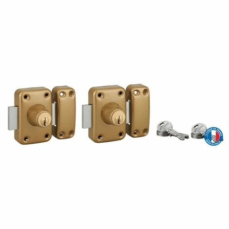 THIRARD - Paire De Verrous Capital Pour Porte D'entrée, Cylindre Double HG 45mm, S'entrouvrant, 6 Clés 5 THIRARD - Paire De Verrous Capital Pour Porte D'entrée, Cylindre Double HG 45mm, S'entrouvrant, 6 Clés – Image 3