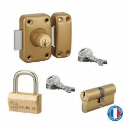 THIRARD - Lot Cadenas Nautic + Cylindre Double Entrée 30x30mm + Verrou Capital à Bouton, S'entrouvrant, 6 Clés 9 THIRARD - Lot Cadenas Nautic + Cylindre Double Entrée 30x30mm + Verrou Capital à Bouton, S'entrouvrant, 6 Clés -THIRARD Soldes 8904720 4