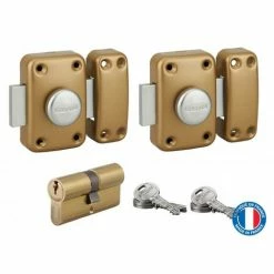 THIRARD - Lot 2 Verrous De Porte D'entrée Capital, Bouton 45 Mm + Cylindre Profilé Hg 30x30 Mm, 6 Clés, S'entrouvrant -THIRARD Soldes 8904722 4