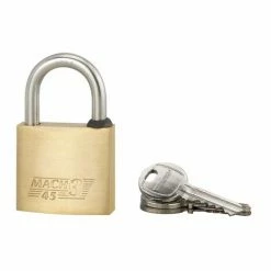 THIRARD - Cadenas à Clé Mach 3, Laiton, Extérieur, Anse Acier, 45mm, 3 Clés