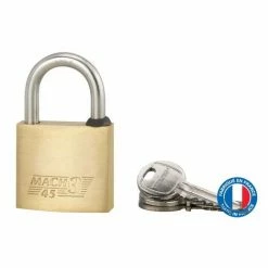 THIRARD - Cadenas à Clé Mach 3, Laiton, Extérieur, Anse Acier, 45mm, 3 Clés -THIRARD Soldes 8904739 4