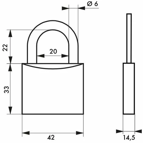 THIRARD - Cadenas à Clé Mach, Laiton, Extérieur, Anse Acier, 40mm, 2 Clés 4 THIRARD - Cadenas à Clé Mach, Laiton, Extérieur, Anse Acier, 40mm, 2 Clés – Image 2