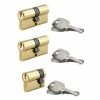 THIRARD - Lot 2 Cylindres 30x30mm + 1 Demi-cylindre 30x10mm S'entrouvrant, 9 Clés -THIRARD Soldes 8904794 1