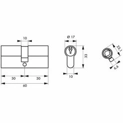 THIRARD - Lot De 3 Cylindres De Serrure Double Entrée, 30x30mm, Anti-arrachement, S'entrouvrant, Nickel, 3 Clés/cylindre 6 THIRARD - Lot De 3 Cylindres De Serrure Double Entrée, 30x30mm, Anti-arrachement, S'entrouvrant, Nickel, 3 Clés/cylindre -THIRARD Soldes 8904806 2