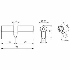 THIRARD - Cylindre De Serrure Double Entrée Cobra 2+, 33x43mm, Nickel, Anti-crochetage, Anti-perçage, Anti-casse, 4 Clés 7 THIRARD - Cylindre De Serrure Double Entrée Cobra 2+, 33x43mm, Nickel, Anti-crochetage, Anti-perçage, Anti-casse, 4 Clés -THIRARD Soldes 8904810 2