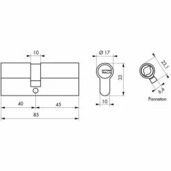 THIRARD - Cylindre De Serrure Double Entrée Trafic 6, 40x45mm, Nickel, Anti-arrachement, Anti-perçage, 5 Clés 6 THIRARD - Cylindre De Serrure Double Entrée Trafic 6, 40x45mm, Nickel, Anti-arrachement, Anti-perçage, 5 Clés -THIRARD Soldes 8904819 2