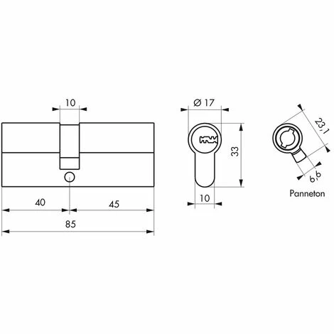 THIRARD - Cylindre De Serrure Double Entrée Trafic 6, 40x45mm, Nickel, Anti-arrachement, Anti-perçage, 5 Clés 4 THIRARD - Cylindre De Serrure Double Entrée Trafic 6, 40x45mm, Nickel, Anti-arrachement, Anti-perçage, 5 Clés – Image 2