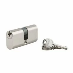 THIRARD - Cylindre De Serrure Double Entrée Ovale, 30x30mm, Laiton, Anti-arrachement, 3 Clés