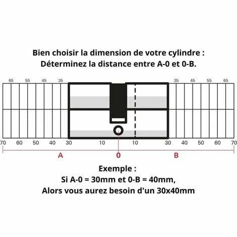 THIRARD - Cylindre De Serrure Double Entrée Ovale, 30x30mm, Laiton, Anti-arrachement, 3 Clés 5 THIRARD - Cylindre De Serrure Double Entrée Ovale, 30x30mm, Laiton, Anti-arrachement, 3 Clés – Image 3