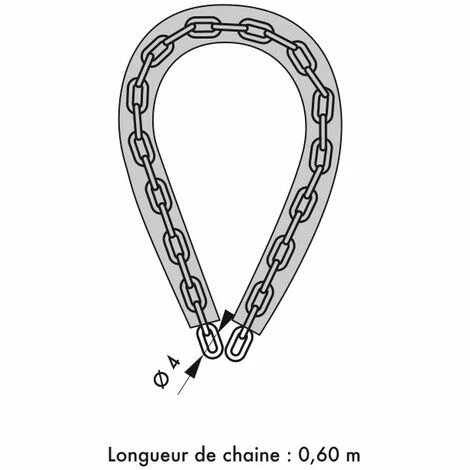 THIRARD - Chaine Gainee à Clé PVC Loops, Vélo, Barrières, Ø6mm, 0.9m, Cadenas 40mm, 2 Clés 4 THIRARD - Chaine Gainee à Clé PVC Loops, Vélo, Barrières, Ø6mm, 0.9m, Cadenas 40mm, 2 Clés – Image 2
