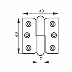 THIRARD - Charnière De Porte D'entrée/intérieure, 60x40mm, Acier, Gauche -THIRARD Soldes 8904872 3