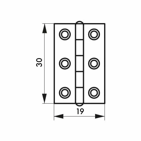 THIRARD - Charnière De Porte, 30x19mm, Laiton 4 THIRARD - Charnière De Porte, 30x19mm, Laiton – Image 2