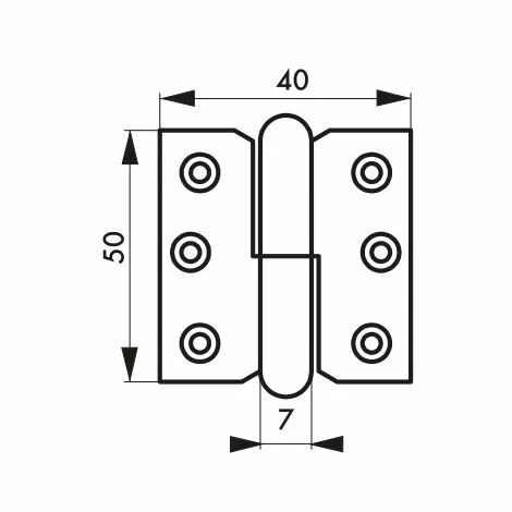 THIRARD - Charnière De Porte Intérieure, 50x40mm, Acier, Droite 5 THIRARD - Charnière De Porte Intérieure, 50x40mm, Acier, Droite – Image 3