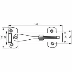 THIRARD - Entrebailleur Pour Porte D'entrée, Taquet D'arrêt, 148mm, Inox -THIRARD Soldes 8904891 3